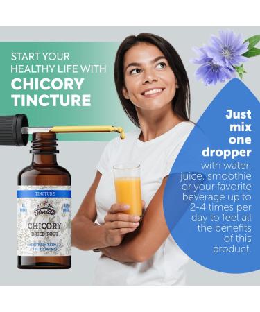 Organic Chicory Tincture Extract - 2 oz (60 ml) - Non-GMO for Appetite and Liver Health - Buy Online on GoSupps.com