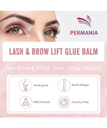 PERMANIA Lash Lift Balm Glue - 0.35oz/10g Strong Viscosity Adhesive for Lash Perm Kit (Rose) - Buy Online on GoSupps.com