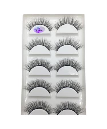 UAMOU 16 Style 10/50 Boxes 3D Mink Lashes Natural Cross False Eyelashes Long Messy Makeup Eye Lashes Faux Cils Maquillaje Cheerfully (Color : 5Pairs H 04 Size : 50 Boxes 250Pairs)