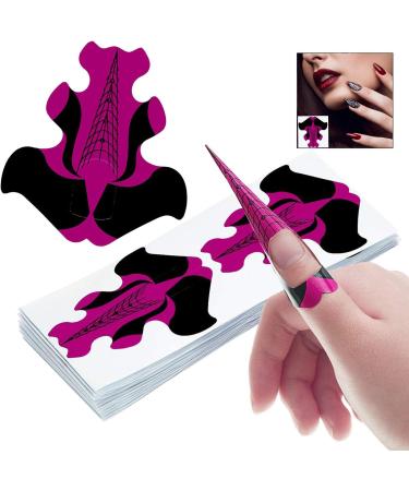 Gearmax 200 Pcs Nail Form Guide Stickers Nail Extension Form Stickers Goldfish Shaped Nail Extension Tips Self-Adhesive Art Nail Tips DIY Tools for Women Girls - Buy Online on GoSupps.com