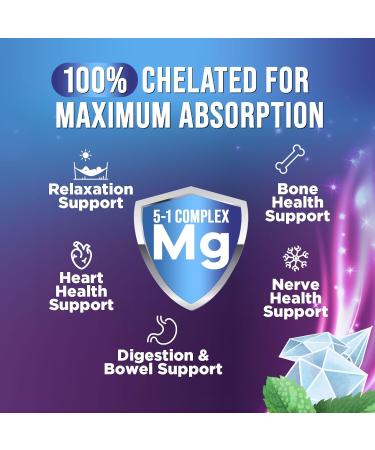 Magnesium Complex Capsules 500mg - High Absorption Chelated Magnesium Mineral Supplements - with Oxide Glycinate Malate Citrate for Muscle Bone and Heart Health Support - 120 Capsules 120 Count (Pack of 1) - Buy Online on GoSupps.com