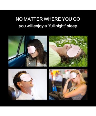 VenusCare Mulberry Silk Sleep Mask - Super Smooth & Soft Lightweight Eye Mask for Women & Men - Adjustable Strap - Pink - Buy Online on GoSupps.com