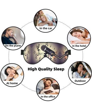Microphone with Music Note Mask for Relaxation | Adjustable Soft Blindfold for Deep Sleep & Travel - Buy Online on GoSupps.com