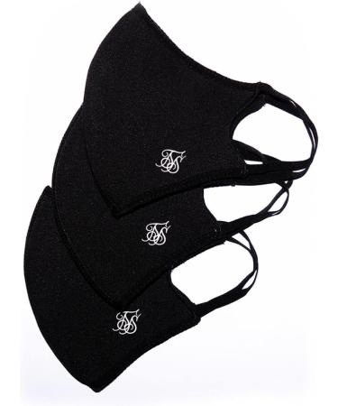 SikSilk Face Cover 3 Pack - Black | High-Quality Stylish Masks for Everyday Use | International Shipping Available - Buy Online on GoSupps.com