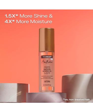 Buy Shea Moisture Smooth & Shine Oil Coconut & Hibiscus - Lightweight Hair Styling Agent for Luminous Shine - 3.3 oz - Fast International Shipping - Buy Online on GoSupps.com
