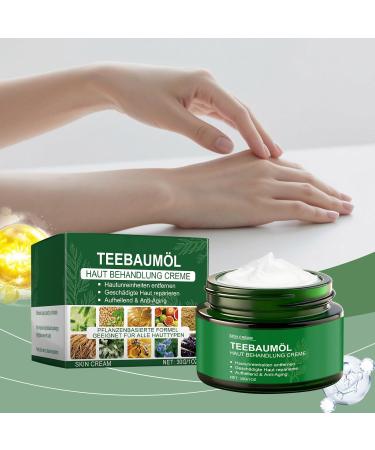 2 pieces tea tree oil skin care cream tea tree oil cream natural cosmetics for the care of impure skin for all skin types - Buy Online on GoSupps.com