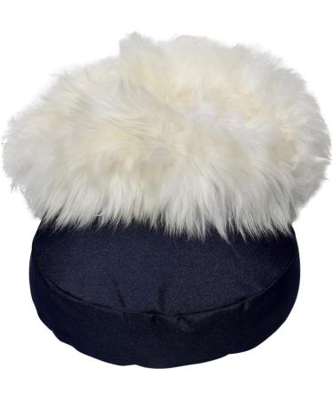 Buy Lambskin Foot Warmer - Cuddly Merino Sheepskin Natural Fur in Blue/White - International Shipping Available - Buy Online on GoSupps.com