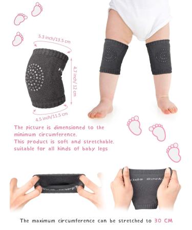 SATINIOR 6 Pairs Crawling Knee Pads - Anti-Slip Baby Knee Protectors - Toddlers Leg Warmers (L Black Gray Green) - Buy Online on GoSupps.com
