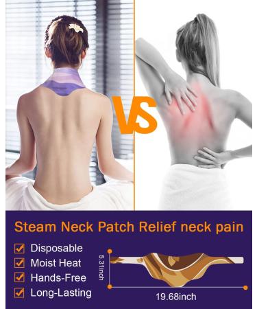 Self-Heating Neck Pad 12 Pack - Portable & Disposable Neck Wrap for Pain Relief - Purple Neck Warmer for Travel - Buy Online on GoSupps.com