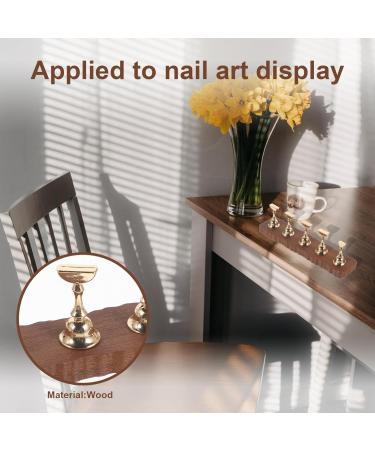 Nail Art Manicure Wood Nail Display Stand Nail Practice Holder Magnetic Nail Tip Art Base Beauty Fingernail Display Rack DIY Nail Art Tool for False Nail Manicure Tool Salon Use - Buy Online on GoSupps.com