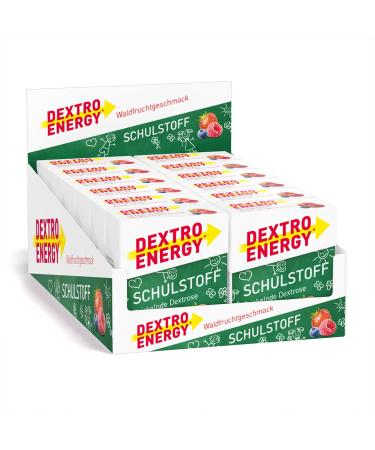 Dextro Energy School Waldfruch - 12x50g (12 -pack) - sparkling glucose for every test quickly available carbohydrates perfectly portioned forest fruit 50 g (12 pack)