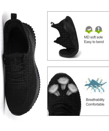 Men's Slip-on Running Shoes | Lightweight Breathable Sneakers | Size 13 All Black - Buy Online on GoSupps.com