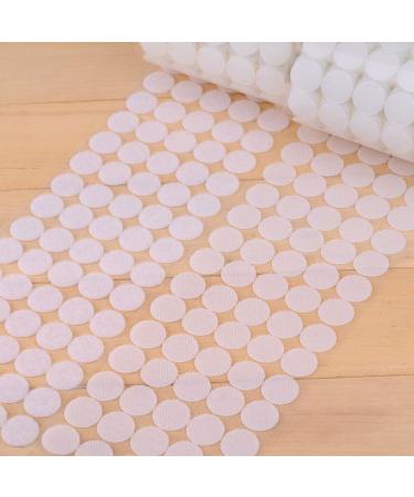 Vkey (500 Pair Sets) 3/4inch 20mm Diameter Sticky Back Coins Hook & Loop Self Adhesive Dots Tapes (White) - Buy Online on GoSupps.com