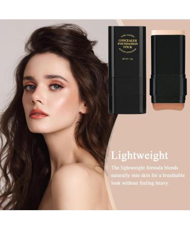 Foundation Stick - Balance Foundation Stick 15g Women's Moisturizing Foundation | Versatile Makeup and Face Contour Stick Dual-Headed Concealer Cream Face Primer - Buy Online on GoSupps.com