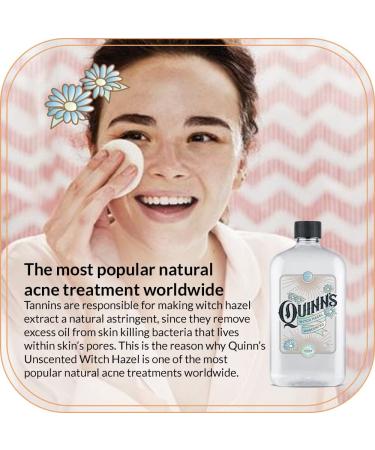 Quinns Alcohol-Free Witch Hazel with Aloe Vera 16oz - Unscented | Natural Skin Toner - Buy Online on GoSupps.com
