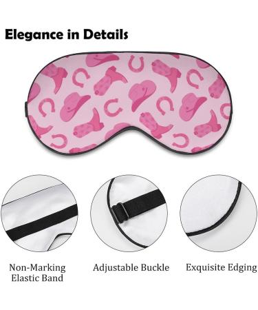 Buy Pink Cowgirl Sleeping Mask - Soft Adjustable Eye Cover for Men & Women | Light-Blocking Sleep Mask for Better Sleep - Buy Online on GoSupps.com