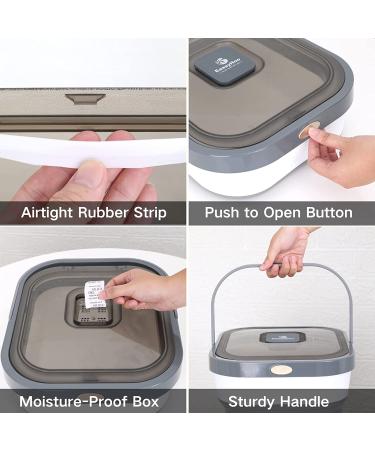 EassyHoo 10LB Pet Food Storage Container with Measuring Cup and Scoop - Grey | 13LB Capacity - Buy Online on GoSupps.com