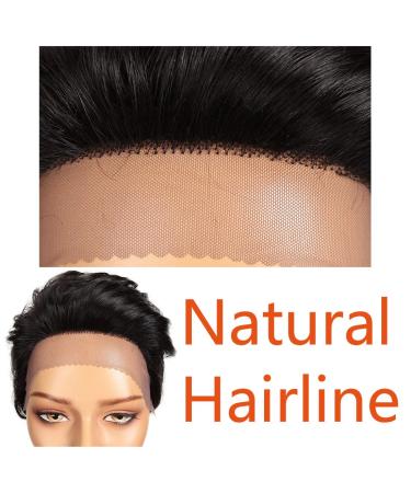 D BUT Human Hair Wig with Film Lace Front - 23 cm 79 g 1B Black - Premium Quality International Shipping - Buy Online on GoSupps.com