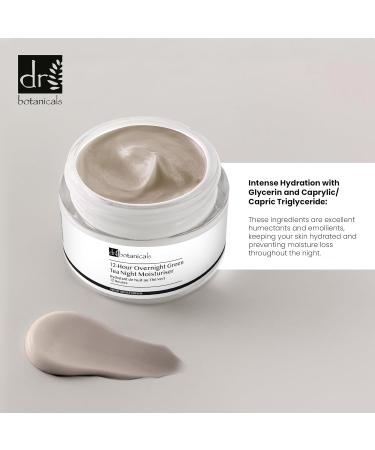 Dr Botanicals Green Tea 12 Hour Night Moisturizer 50ml | Revitalizes and repairs your skin while you sleep Antioxidant boost with powerful green tea extracts Hydration - Buy Online on GoSupps.com