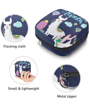Alpaca Plant Cartoon Period Bag | Sanitary Napkin Storage & Travel Makeup Pouch Color2531 - Buy Online on GoSupps.com