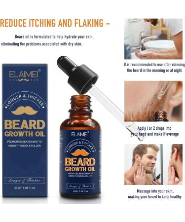Beard Growth Kit with 0.25mm Beard Roller Beard Growth Serum Hair Growth Kit for Men Thickening and Strengthening for Hair Growth and - Buy Online on GoSupps.com