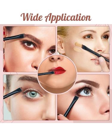 RMISODO 10 Pcs Angled Eyebrow and Eyeliner Brush Set - Professional Eye Makeup Applicators for Precision Lash Liner and Blending Eyeshadow - Buy Online on GoSupps.com