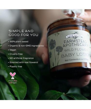 Farmstead Apothecary Baby Lotion 6 oz - Natural & Gentle Skincare for Babies - Buy Online on GoSupps.com