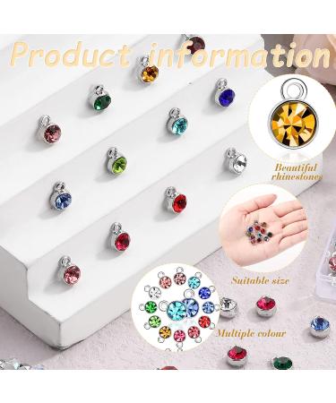 120-Piece Birthstone, Flower, and Bling Charms Set for Jewelry Making - 12 Colors - Buy Online on GoSupps.com