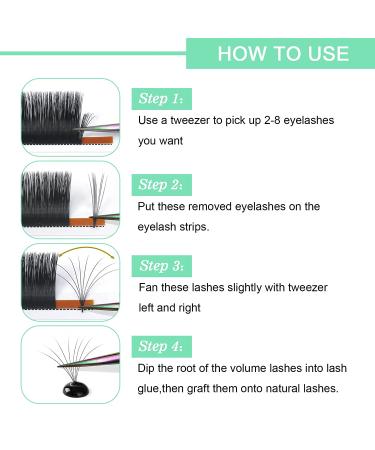 Easy Fan Volume Lashes Mix Tray - 9 to 16mm - Rapid Blooming Eyelash Extensions - Buy Online on GoSupps.com
