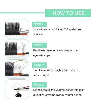 Easy Fan Lashes DD-05-14 | Self-Fleek Eyelash Extensions C D Curl | 8-15 mm Volume Technology - Buy Online on GoSupps.com