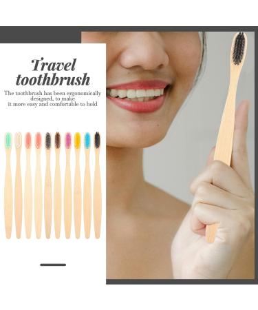 GLEAVI Wooden Toothbrush Set - 10PCS Soft Bristles Eco-Friendly Oral Cleaning Tool for Adults & Travel - Buy Online on GoSupps.com