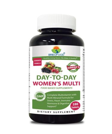 Briofood Day-to-Day Food Based Women's Multi (180 Tablets) with Vegetable Source Omegas