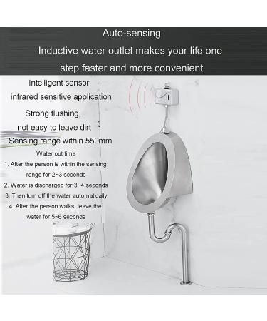 Household Items Stainless Steel Wall-Mounted Urinal Men's Urinal Public Toilet Urinal with Stainless Steel S Tube Suitable for Schools Prisons Hospitals Shopping Malls S - Buy Online on GoSupps.com