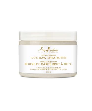 Shea Moisture 100% Raw Shea Butter for intensive hair and skin moisture Ultra Hydration paraben free 310 ml