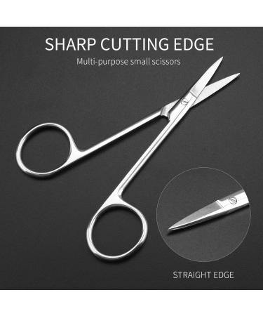 Professional Facial Hair Grooming Scissors - Eyebrow Nose Mustache & Beard Trimming Kit - Stainless Steel Clippers for Men & Women - Buy Online on GoSupps.com