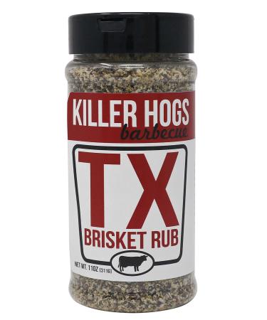 Killer Hogs BBQ TX Brisket Rub | Championship BBQ and Grill Seasoning for Texas Brisket | Great on Brisket, Ribs, Steaks, or Turkey | 16 Ounces by Volume (11oz by Net Weight) 1 Pound (Pack of 1)