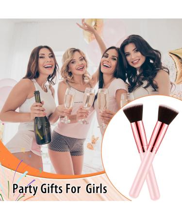 Tanlade 10 Pcs Flat Top Foundation Brush Set - Perfect Bachelorette Party Favors & Wedding Makeup Tools - Dense Blush Brush for Flawless Liquid & Cream Application (Pink - Buy Online on GoSupps.com