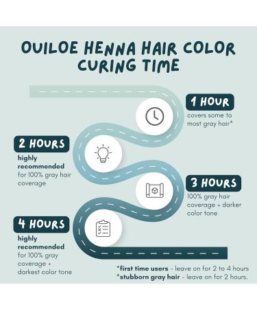 Black Henna Hair Color Dye - Organic PPD-Free 100% Gray Coverage All-Natural Semi-Permanent Safe for Sensitive Scalp | Ouiloe 100g - Buy Online on GoSupps.com