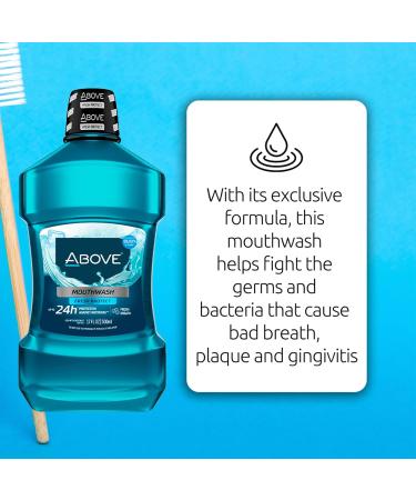 Above 24 Hours Mouthwash Fresh Protect 17 oz - Bad Breath Mouthwash - Combats Plaque and Cavities - Non Alcohol Mouthwash - Promotes Gum Health - Buy Online on GoSupps.com