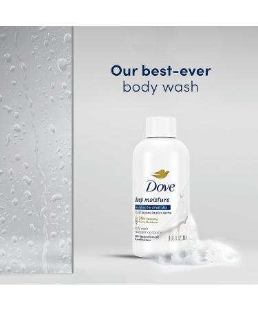 Dove Deep Moisture Body Wash 3 oz - Nourishing Formula for Dry Skin - Buy Online on GoSupps.com