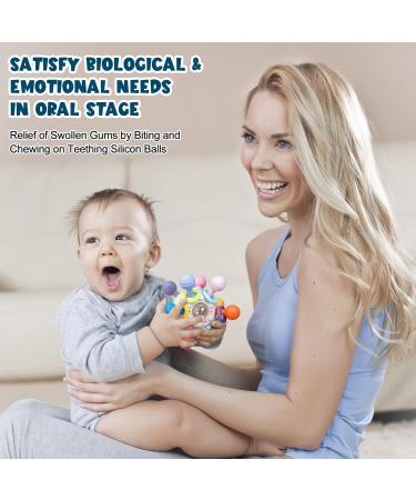Tosekry Bei ring Baby Toys | BPA-Free Silicone Grip Balls | Perfect Gifts for 0-12 Months | Enhance Motor Skills & Sensory Play - Buy Online on GoSupps.com
