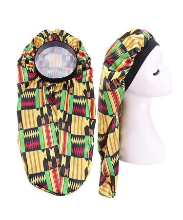 2PCS Extra Long Braid Bonnet for Sleeping - Colorful Peacock + Golden Egypt - Buy Online on GoSupps.com