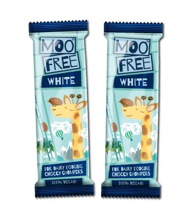 Moo Free Natural White Chocolate Mini Bars Dairy Free & Vegan 20g Pack of 2