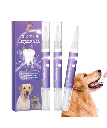 Pet Oral Repair Gel Pet Oral Restorative Gel Pet Oral Restoration Whitening Gel Pet Teeth Cleaning Pen Pet Breath Freshener Gel Care Cleaner No Brushing Pet Oral Care Absas's Work