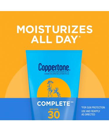 Coppertone Complete SPF 30 Sunscreen Lotion Lightweight Moisturizing Sunscreen Water Resistant Body Sunscreen 148mL - Buy Online on GoSupps.com