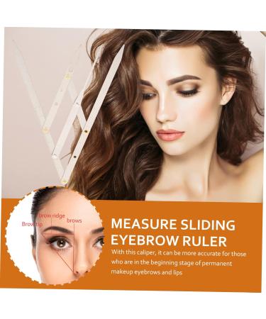 Housoutil 1pc Second Generation Scale Eyebrow Positioning Kits Molds Eyebrow Rulers Metal Eyebrow Pencil 25x5x0.6cm Silver - Buy Online on GoSupps.com