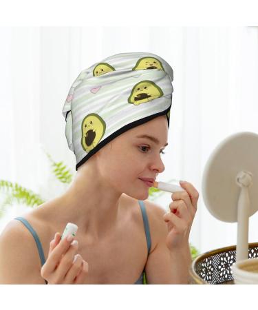 Hair Towel Wrap for Quick Drying | Avocado Hair Turban with Button - Ultra-Absorbent Head Towel - Buy Online on GoSupps.com