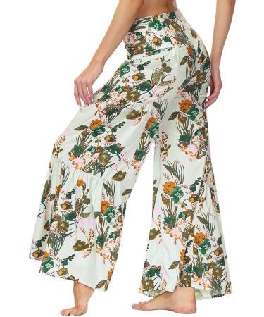 HAIBING Wide Leg Pants Soft and Patterned Wide Legs Elegant and Stylish Pants for Women. (S) - Buy Online on GoSupps.com