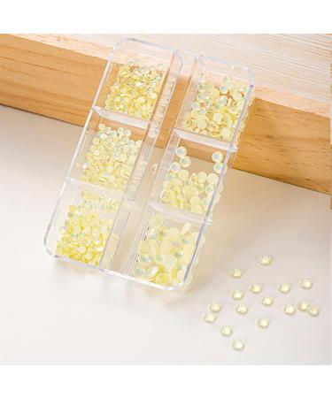 1Box Mixed Nails Art Decorations 3D Beads Nail Easy Installation And Removal Add Charm To Your Nail Nail Supplies Yellow - Buy Online on GoSupps.com