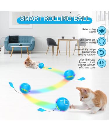 Extfans Katzenball mit LED - Interaktiver 360 Katzen Spielzeugball USB wiederaufladbar Blau - Zwei-Farben Elektrisch f r Katzen - Buy Online on GoSupps.com